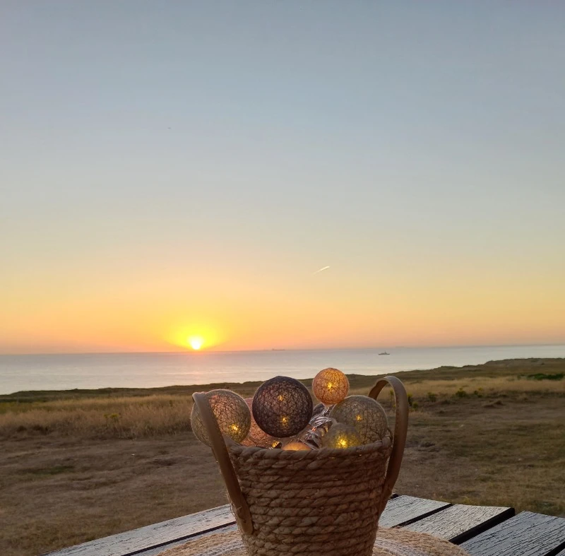 Couché de soleil face au studio