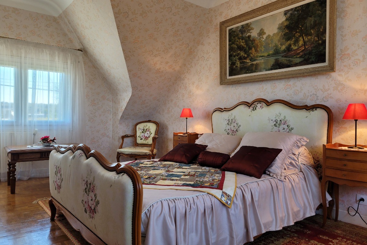 Location Clévacances, Loguivy-de-la-mer, Le Barbu, la deuxième chambre de l'étage lit double