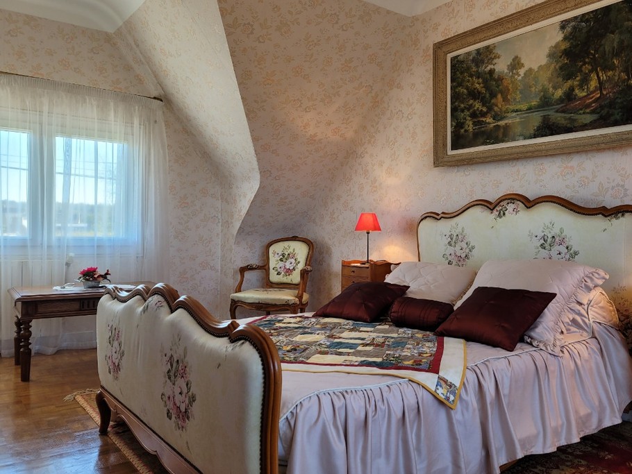 Location Clévacances, Loguivy-de-la-mer, Le Barbu, la deuxième chambre de l'étage lit double