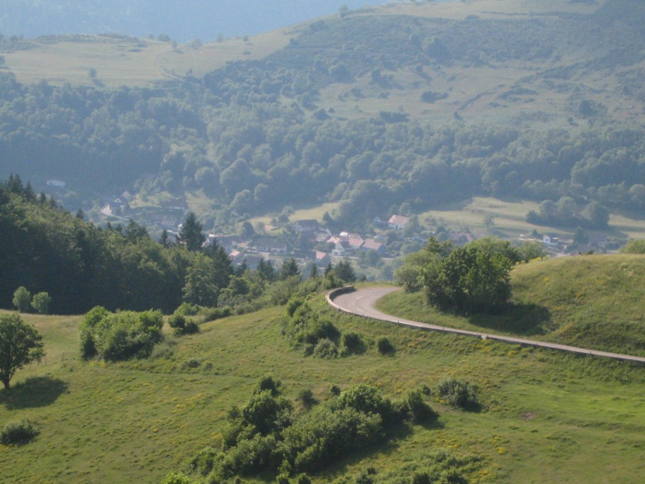 Route des crêtes vue sur le village