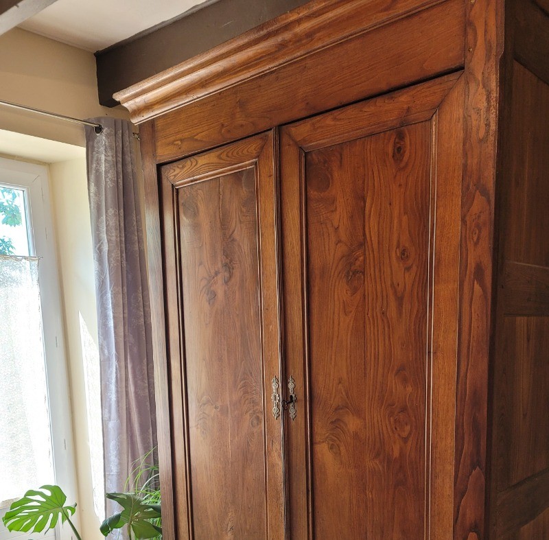 Location, Clévacances, Pommerit le Vicomte, Léger, chambre du RDC lit double