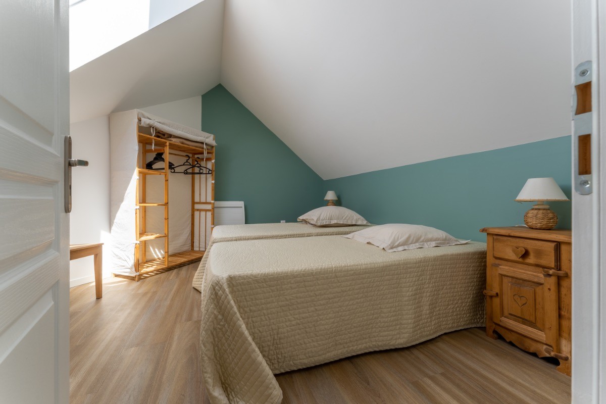 Chambre à l'étage 
2 lits en 90 X 200
