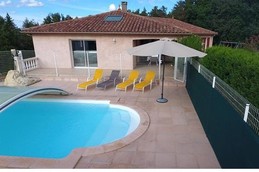 Vue aérienne piscine