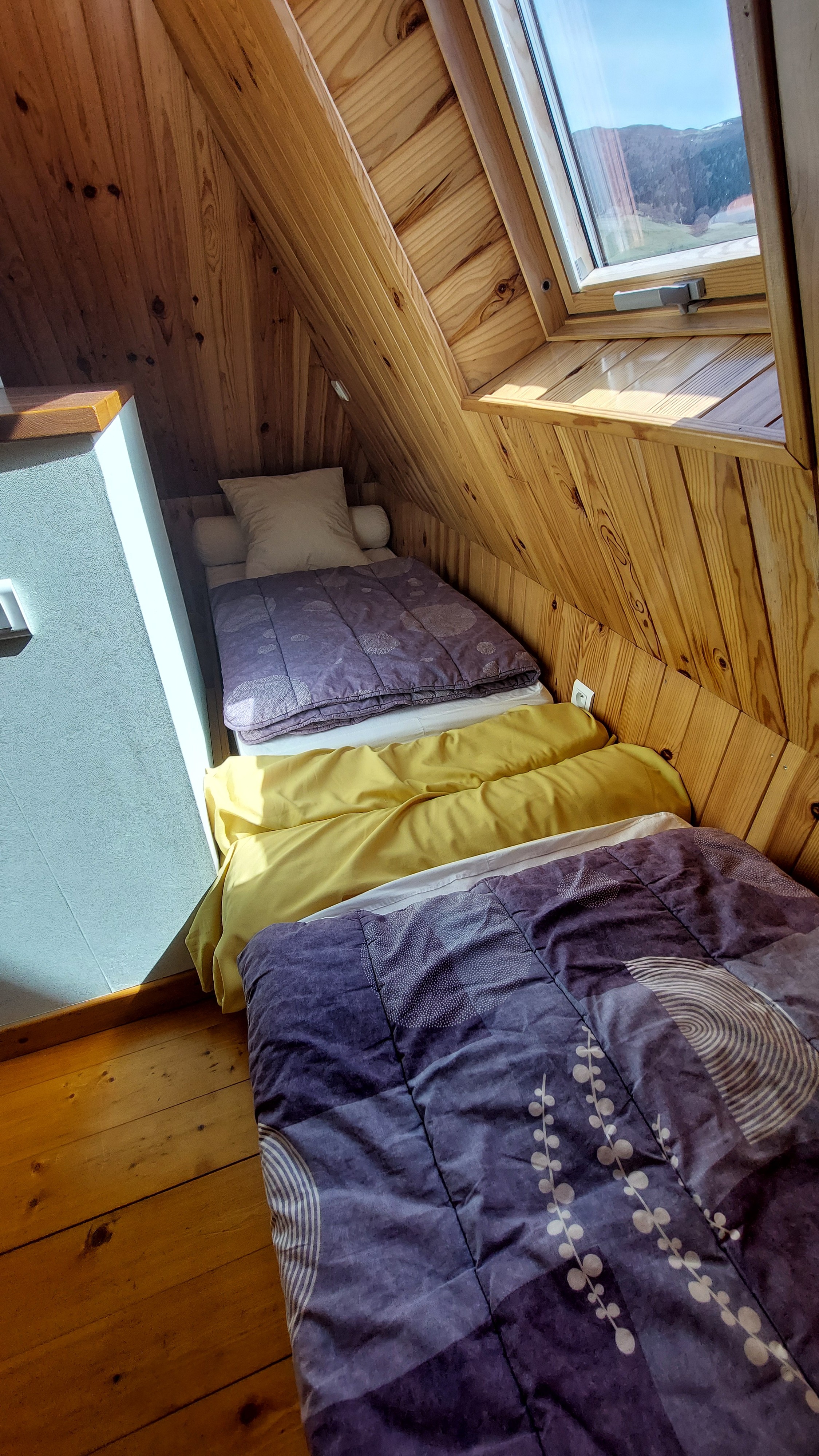 Cosy children's sleeping area with views over nature