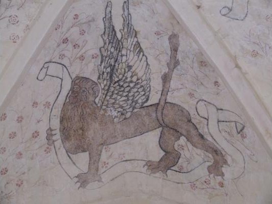 Fresque murale dans l'abbaye