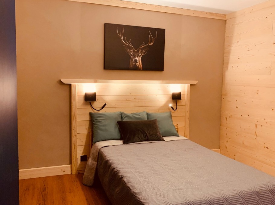 Chambre avec un lit 140X190 - Gîte Le Faon
