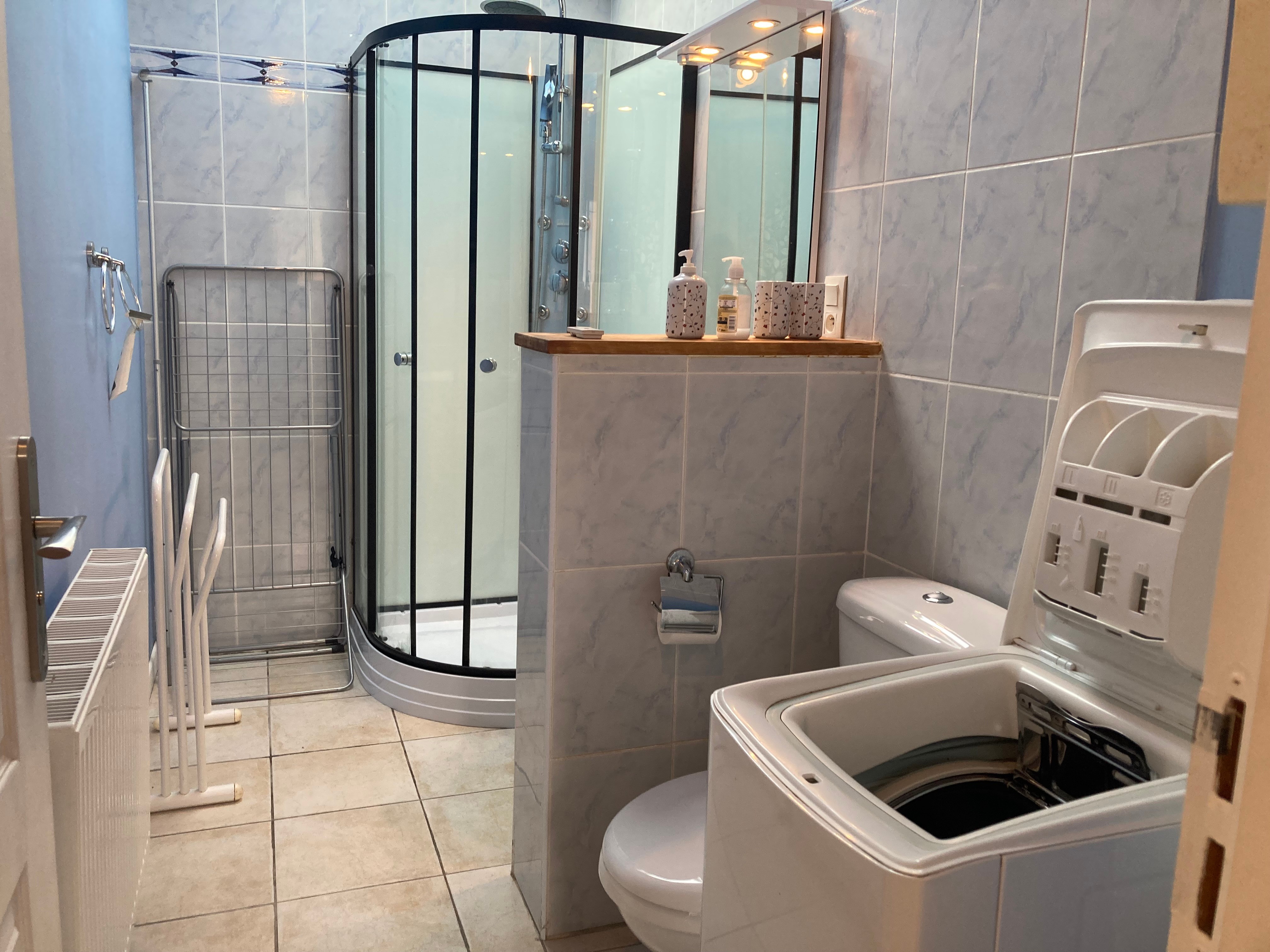 shower room and washing machine