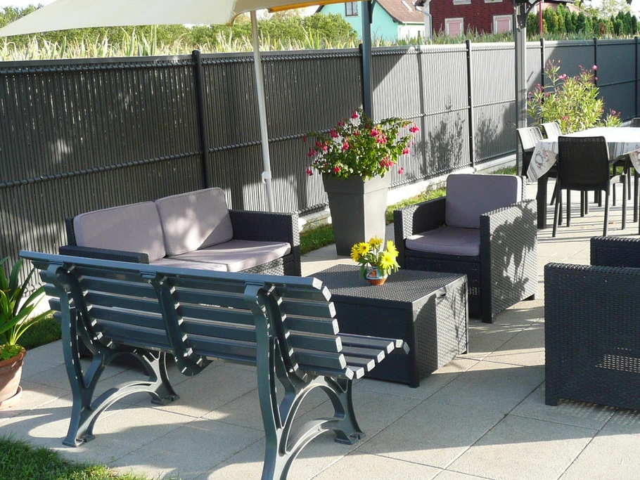 Espace détente ombragé