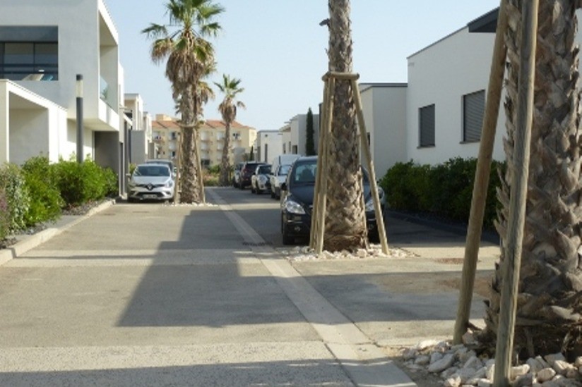 le quartier très résidentiel, en front de mer