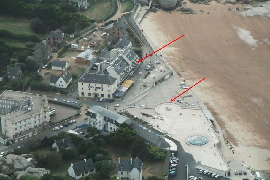 vue aérienne appartement et forum de la mer