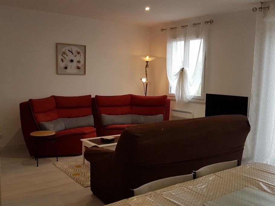 L'espace salon de la pièce de vie - Gîte de la Baie