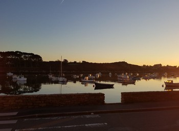 Port de Portsall au coucher du soleil