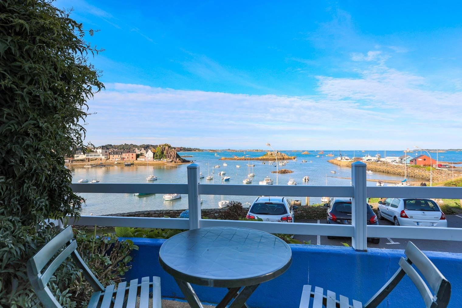 FLOURY, location clévacances, Port de Loguivy, vue depuis la terrasse