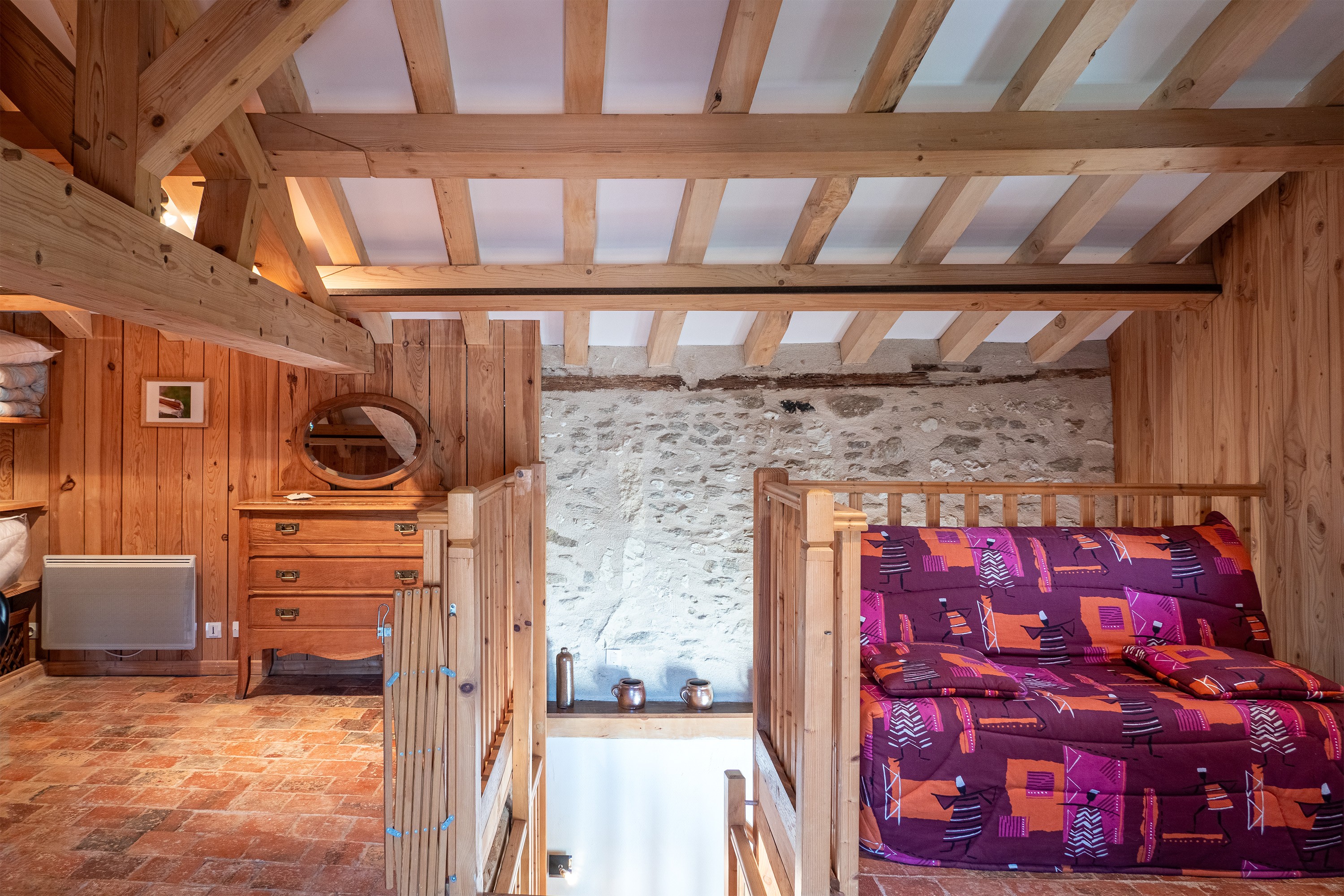Mezzanine with bed 140 and BZ