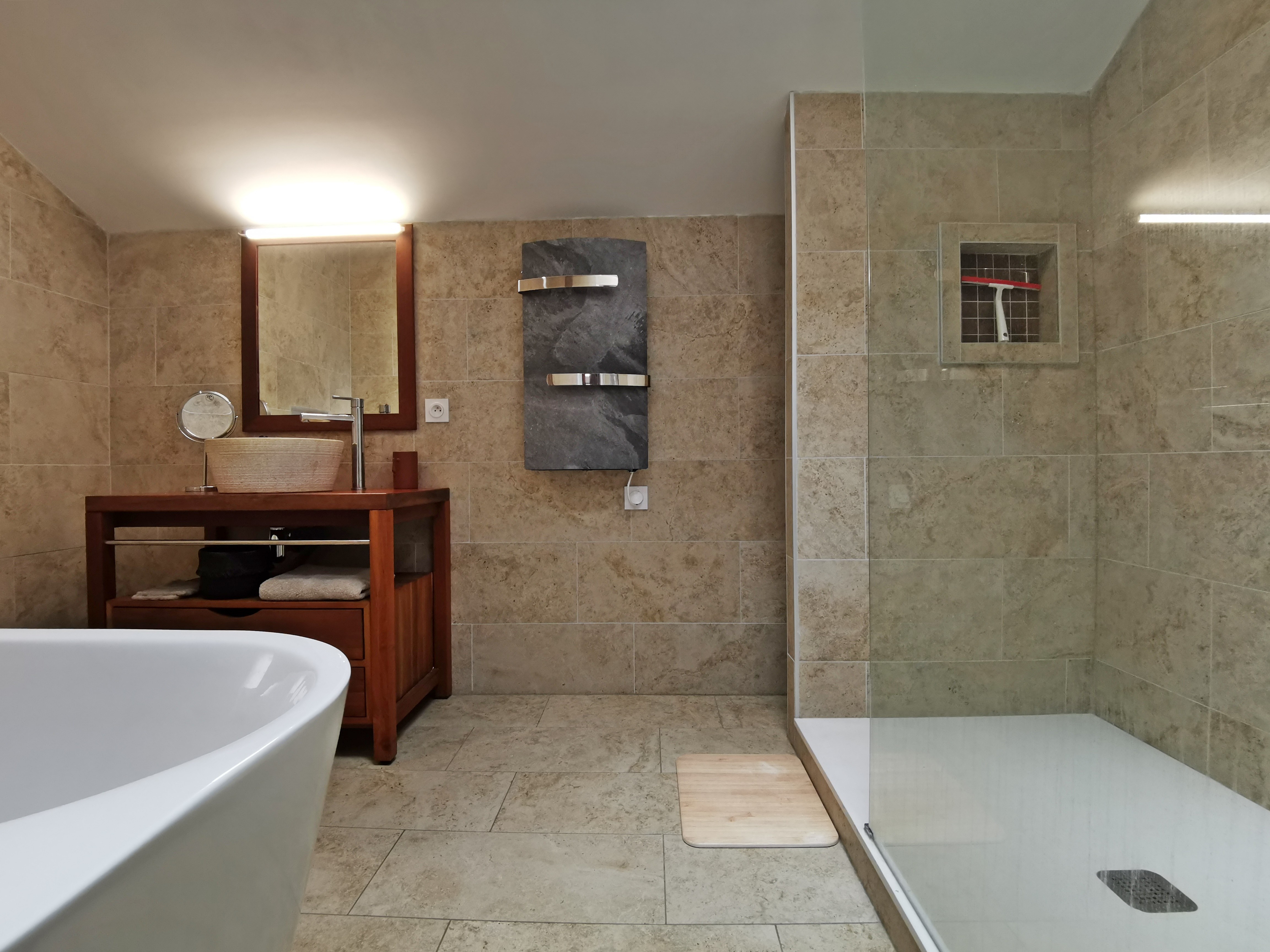 Ground floor: Shower room with bath and shower