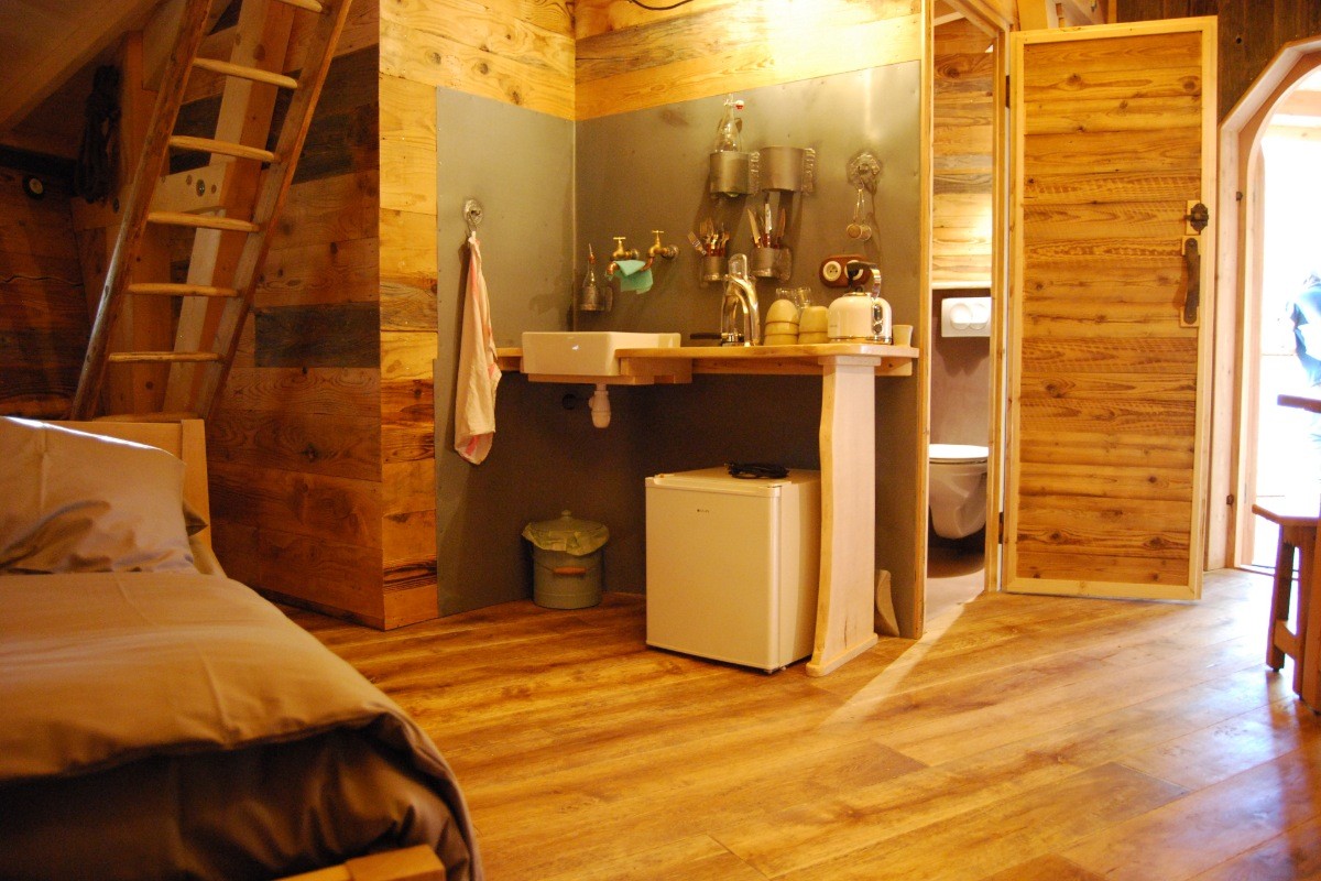Intérieur cabane "La Trafolle"