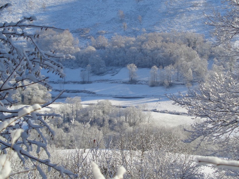 Paysage alentour sous la neige