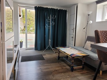 Ancre Violette, 2-people flat, ground floor, living room-kitchen area