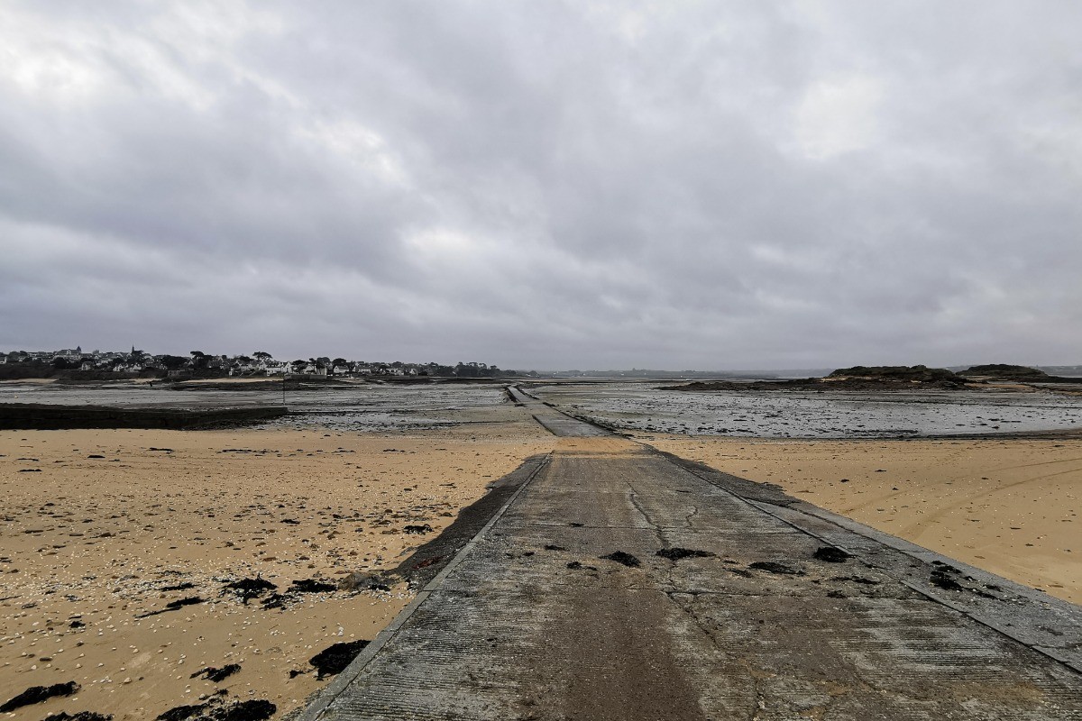 La route submersible pour rejoindre le continent