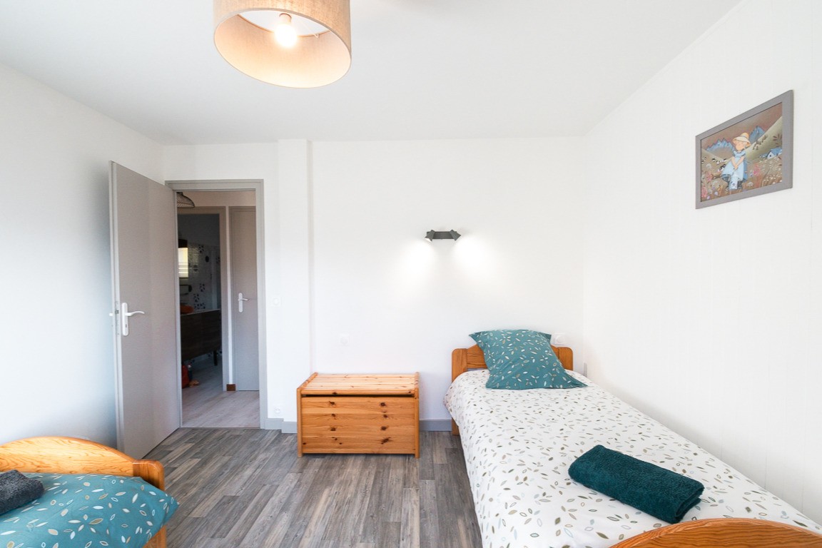 Chambre sud avec lits juxtaposables