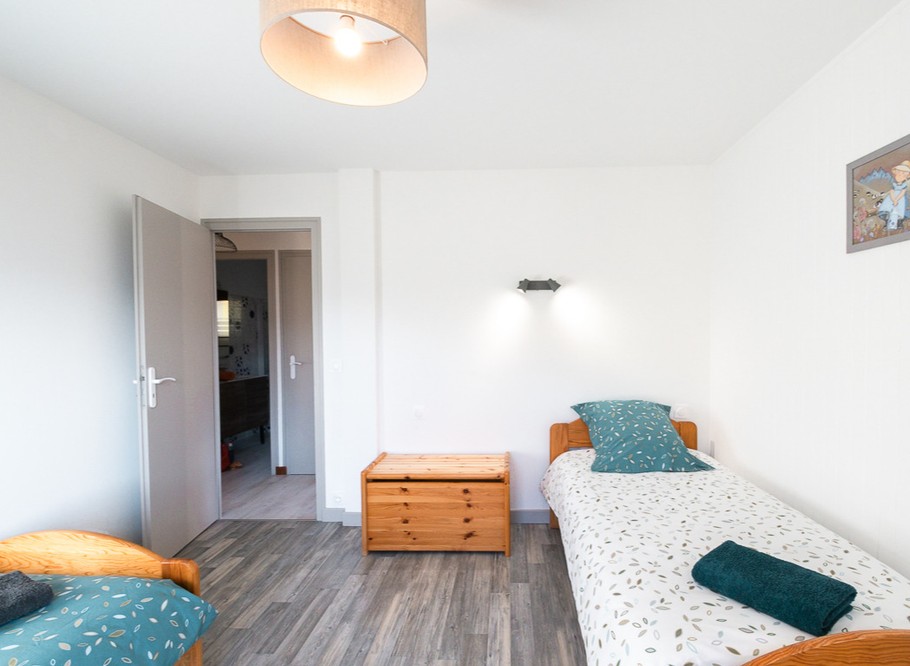 Chambre sud avec lits juxtaposables