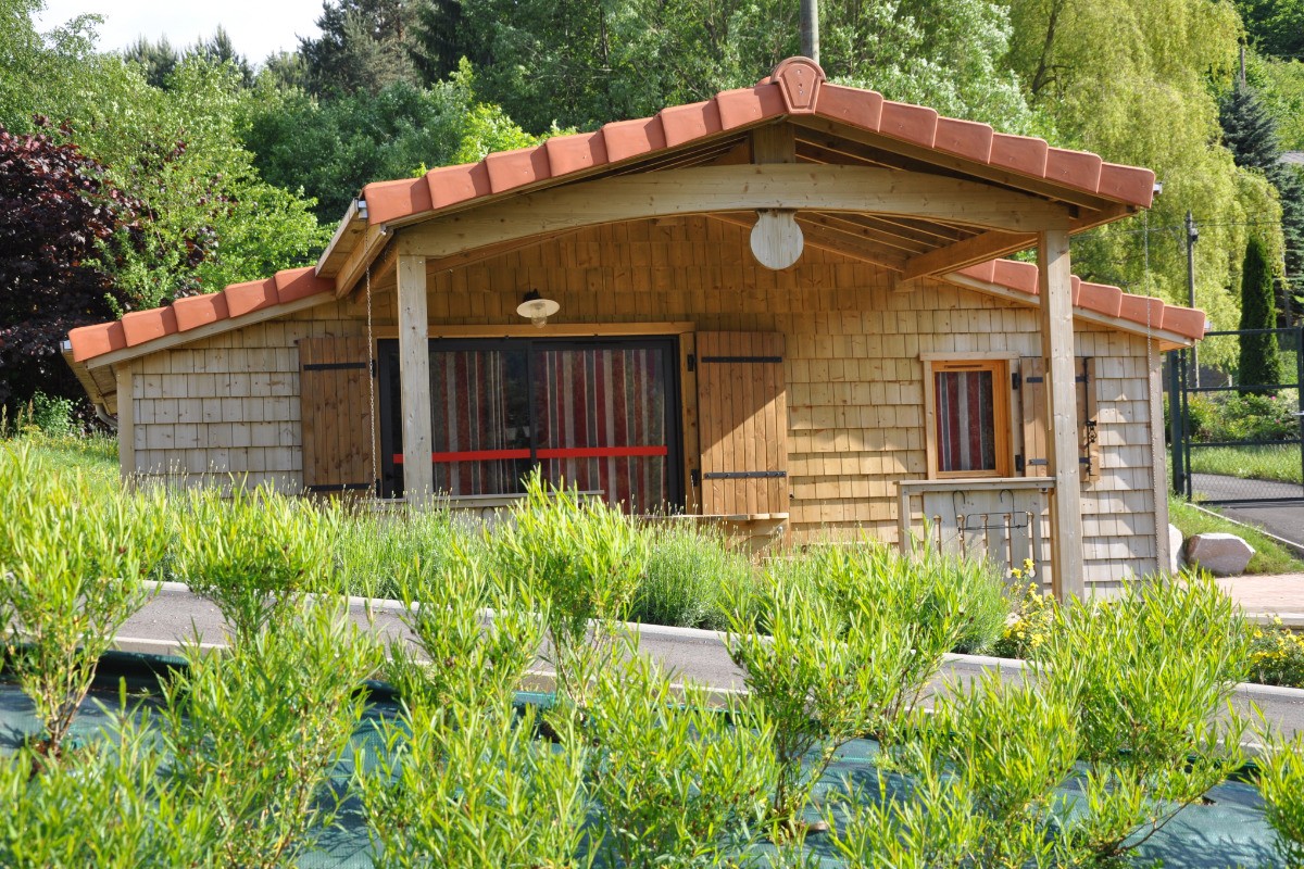 Vue de l'entrée du chalet