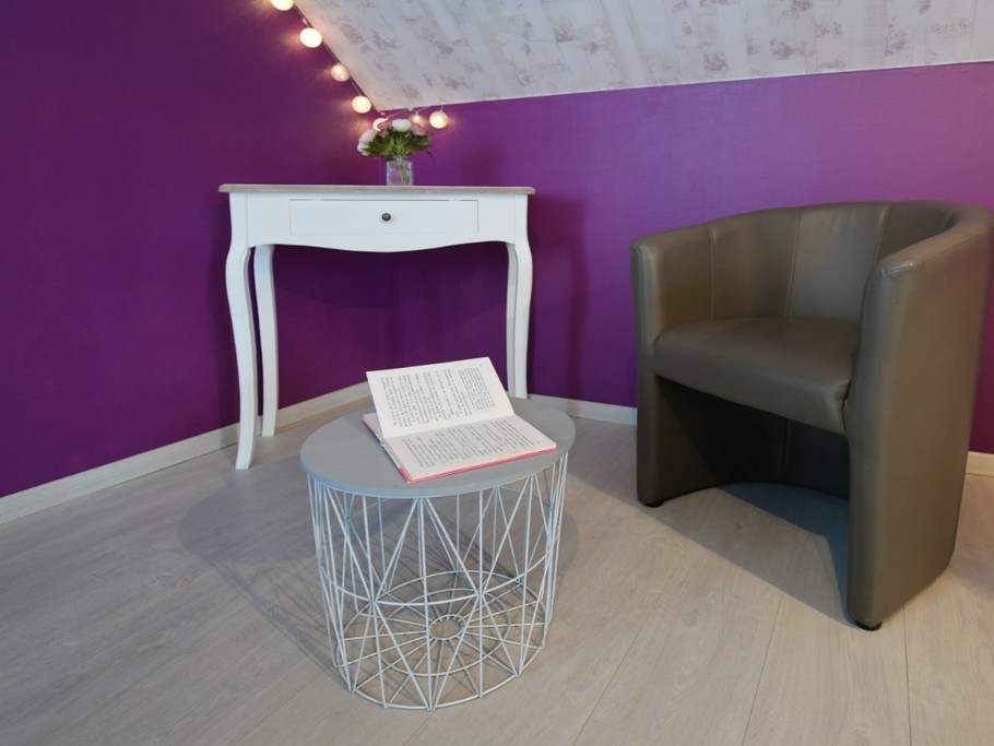La chambre violette à l'étage