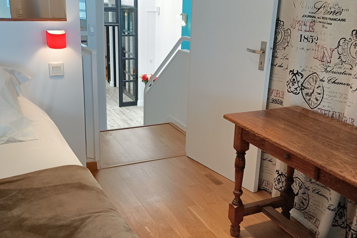 Accès pour la chambre lit 160x200, vue mer