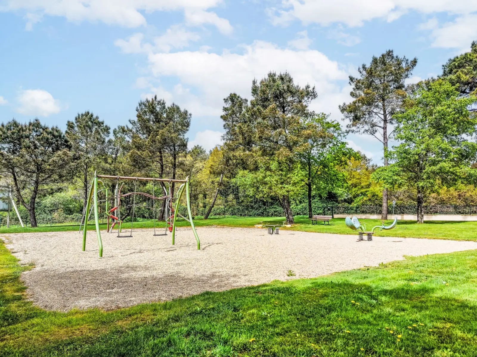 children's playground swing.