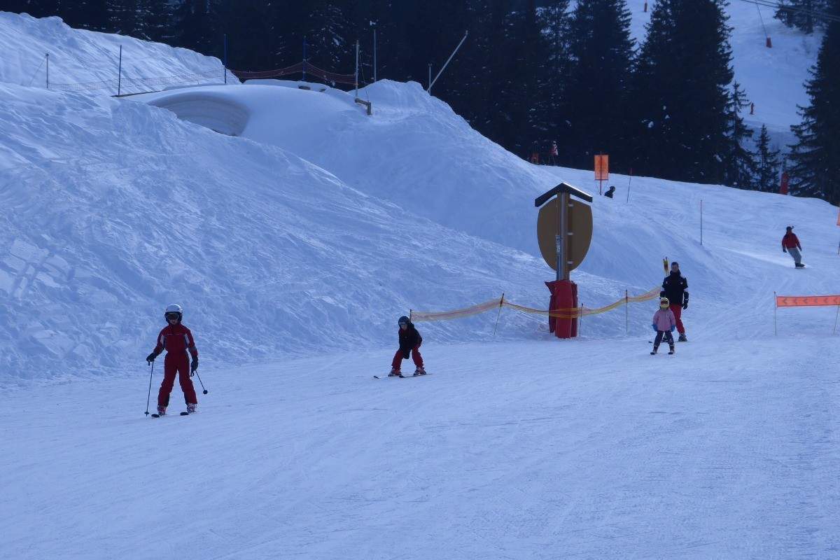 Piste pour débutants juste derrière la résidence