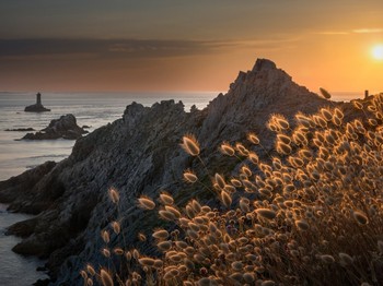 Pointe du Raz (bout du monde) au coucher du soleil