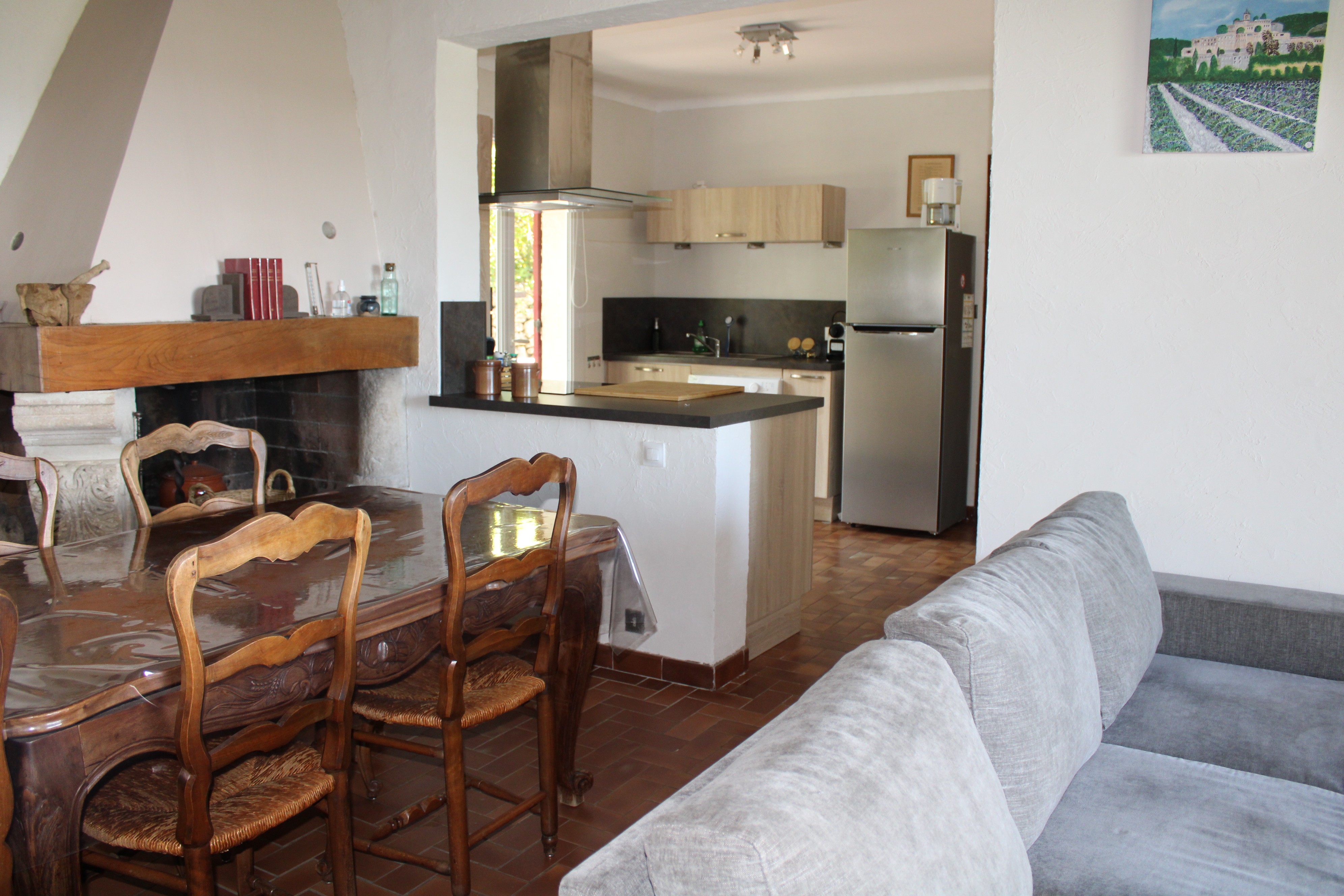 Living room and kitchen