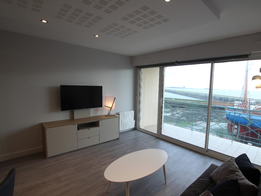 La Jetée - Le salon avec balcon vue mer