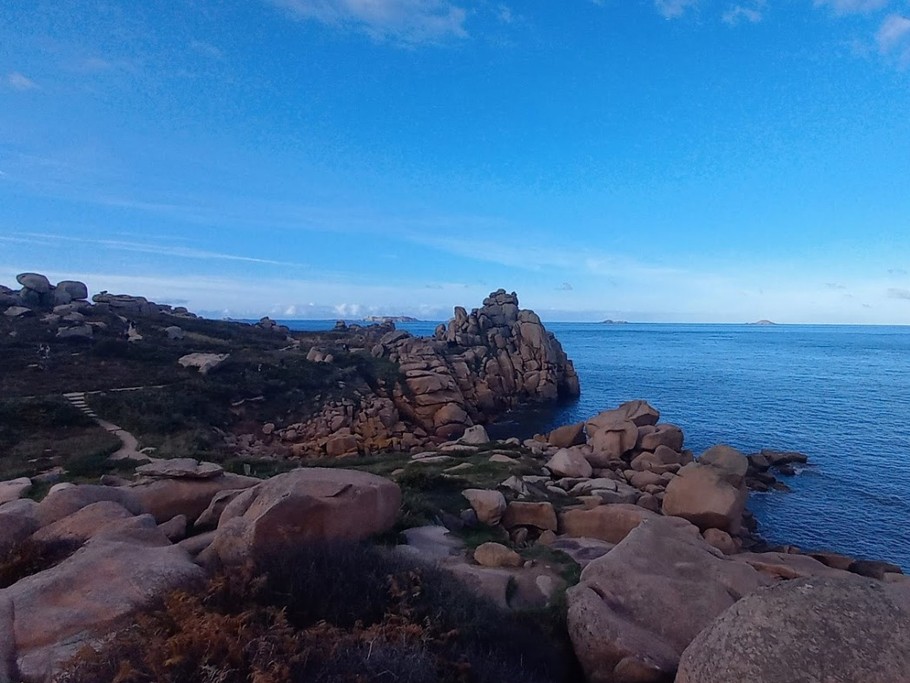 Exemple de la côte de Granit Rose sur le sentier des douaniers