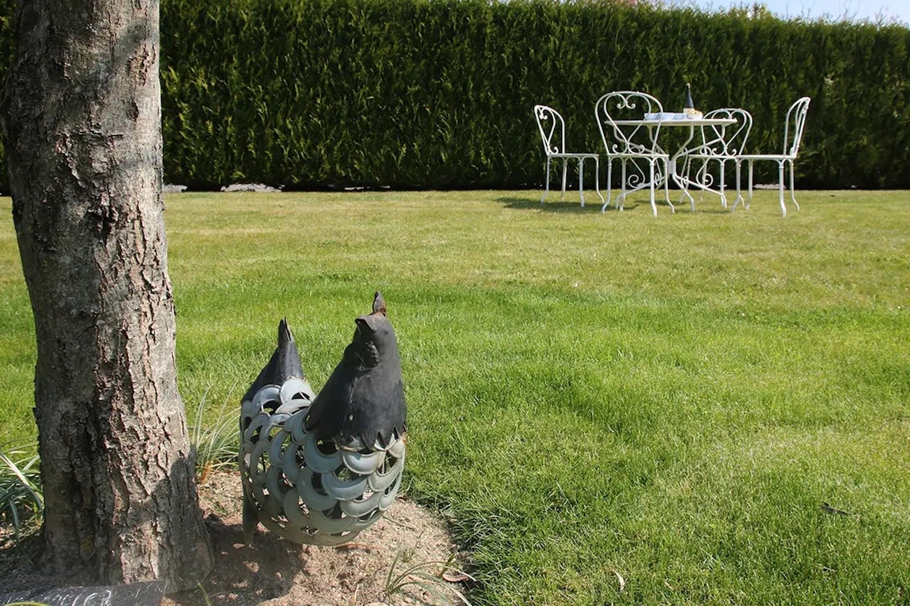 Shared garden with furniture available for use