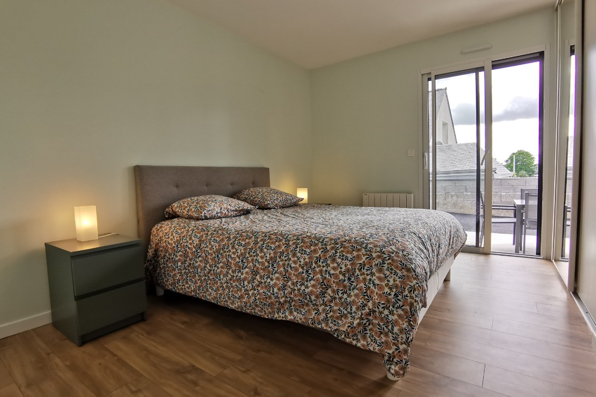 Chambre 1 avec lit 160 et grand placard penderie