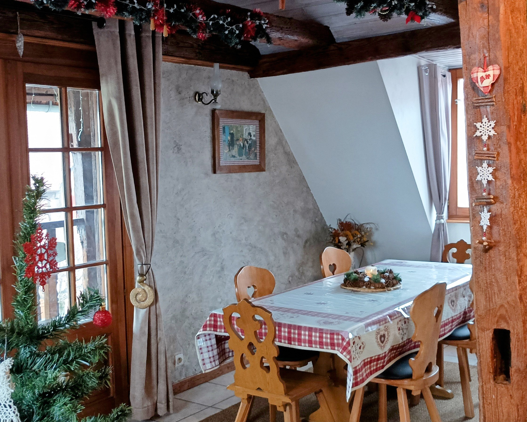 Salle à manger à Noël