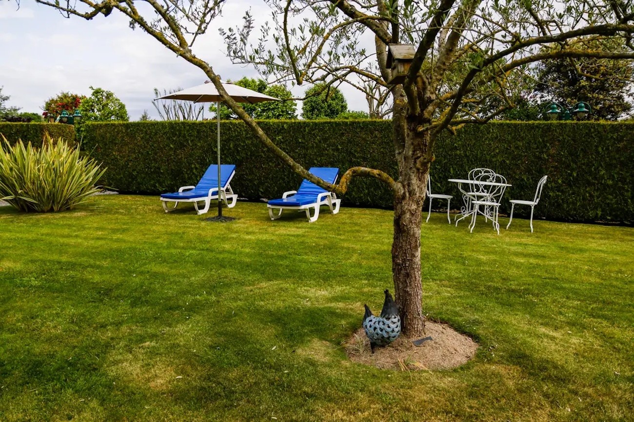 Shared garden with furniture available for use