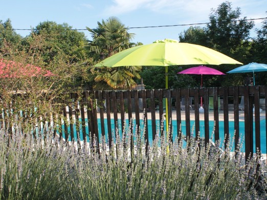 La piscine commune des gîtes de Peyrounou