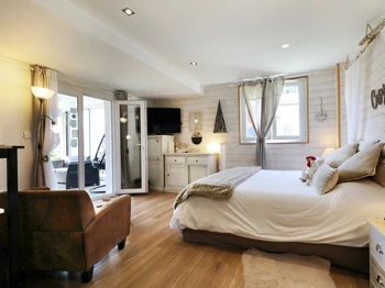 Espace nuit et salon - Chambre cosy Le Nid Cosy d'Isa