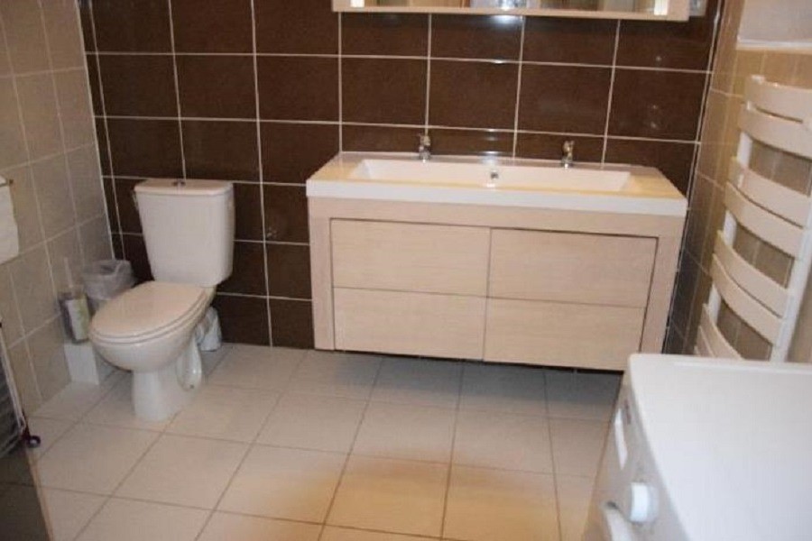 salle d'eau avec WC et lave-linge