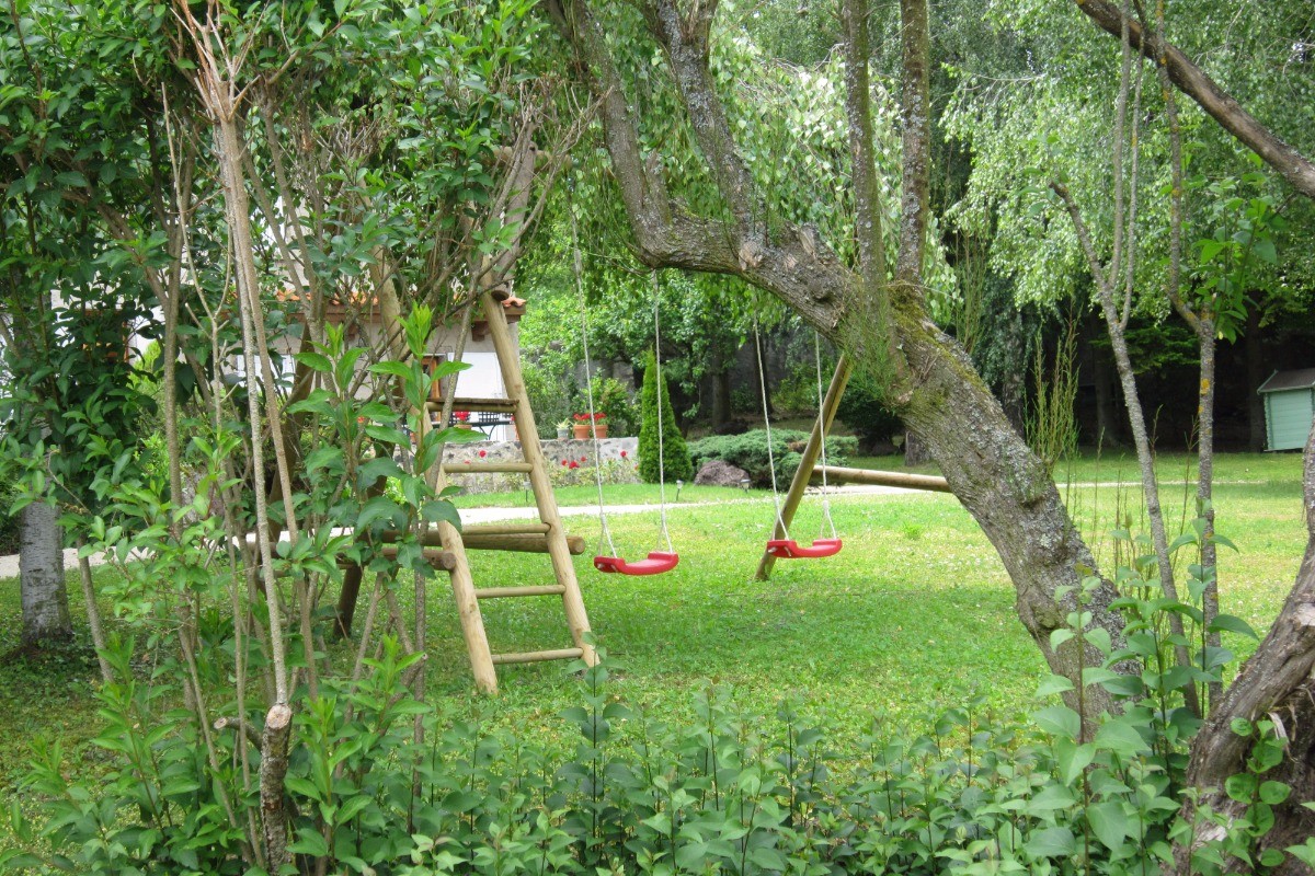 jardin, balançoire