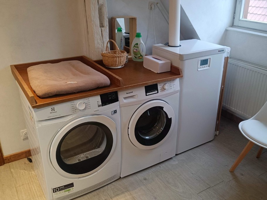 sèche linge, machine à laver, chaudière