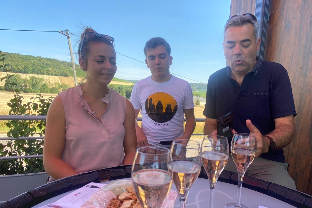 dégustation de champagne au domaine