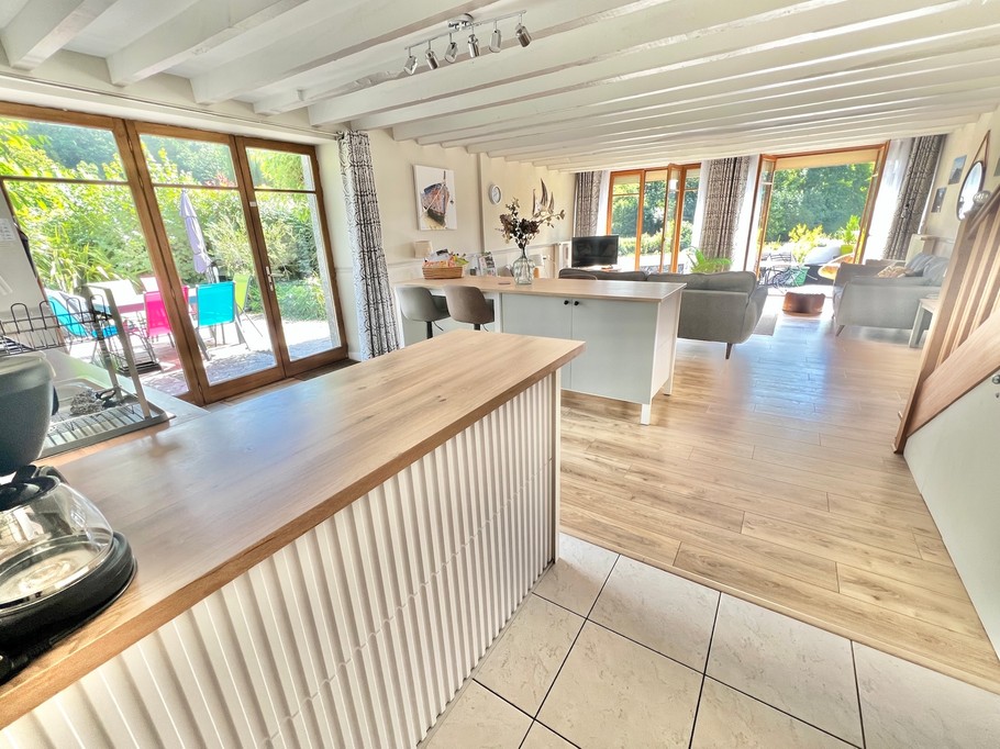 Access to the private garden from the kitchen