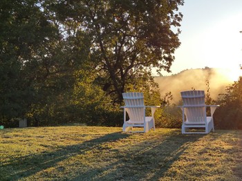 Vue matinale sur Monflanquin, Un des Plus Beaux Villages de France