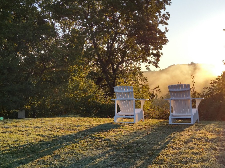 Vue matinale sur Monflanquin, Un des Plus Beaux Villages de France