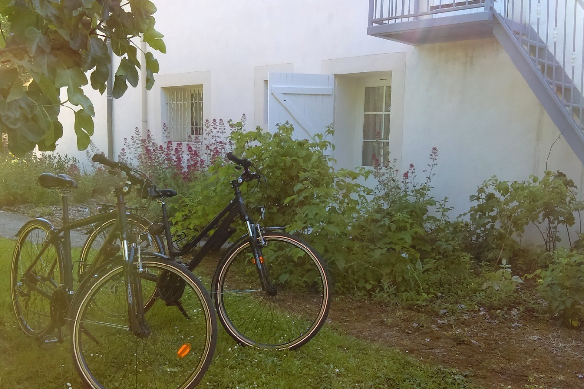 Vélos loués pour notre balade sur la voie verte