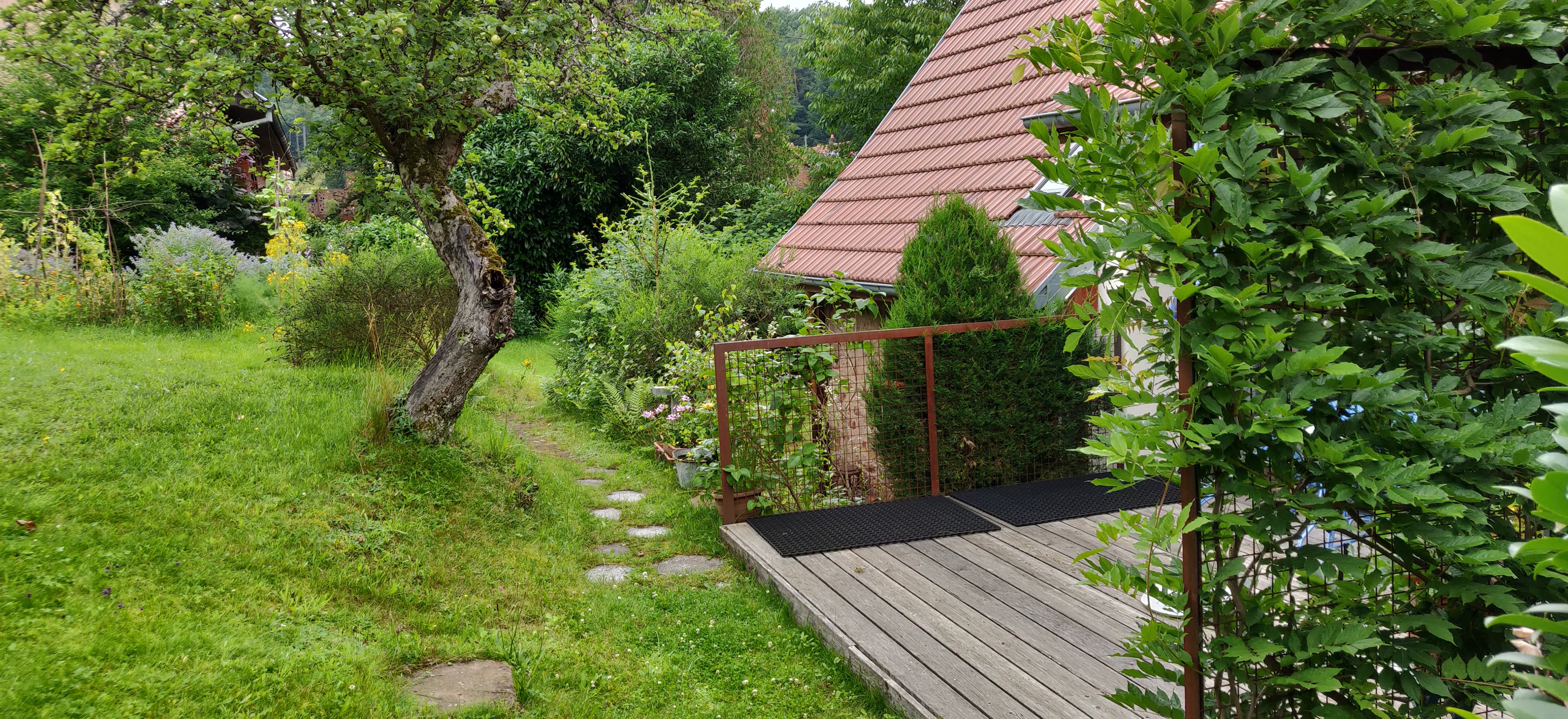 accès par la terrasse
