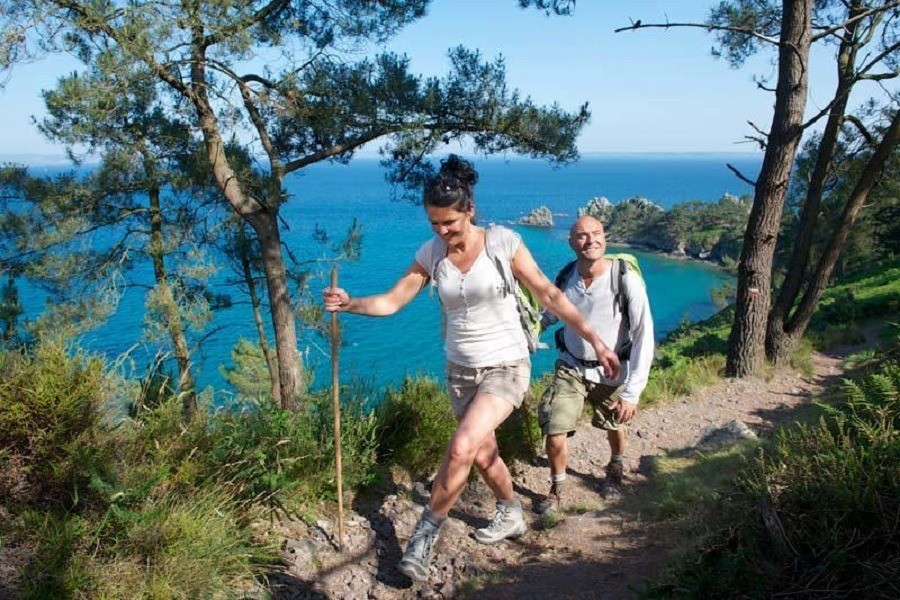 randonnée sur le GR 34 au cap de la chêvre dans la Presqu'ile de Crozon